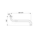 Bec horizontal télescopique 966380 L. 300 à 470 mm 