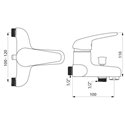 Mitigeur bain-douche 2512 entraxe 100-120 mm