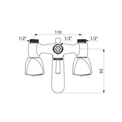 Mélangeur bain-douche D2410 M1/2"