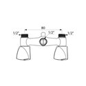Mélangeur douche D2480 entraxe 80 mm