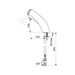 Robinet électronique 442006 avec robinet d'arrêt