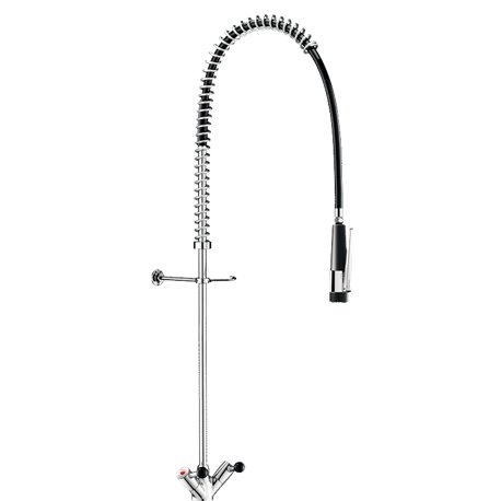 Combiné de prélavage monotrou avec mélangeur 5830 douchette antitartre à picots sans robinet de puisage
