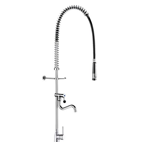 Combiné de prélavage monotrou avec mitigeur 5625 douchette à diffuseur antitartre avec robinet de puisage