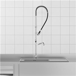 Combiné de prélavage monotrou avec mitigeur 5625 douchette à diffuseur antitartre avec robinet de puisage