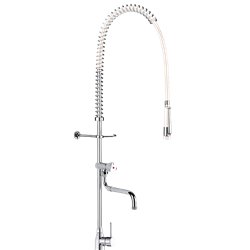 Combiné de prélavage monotrou avec mitigeur 6692 douchette à diffuseur antitartre avec robinet de puisage