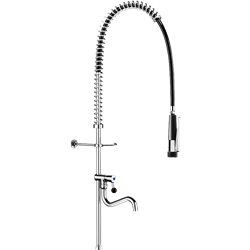 Combiné de prélavage 435722 douchette antitartre à picots avec colonne longue et bec tube