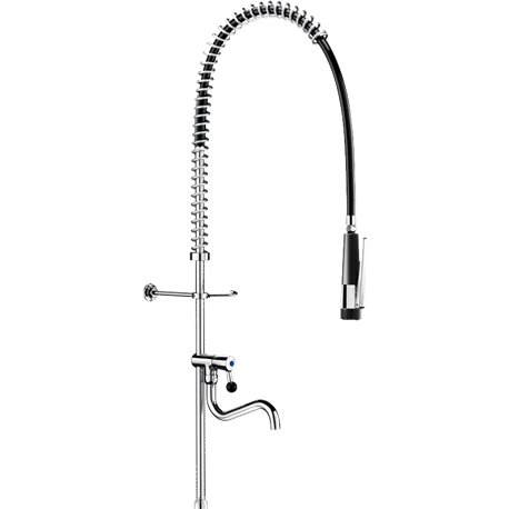 Combiné de prélavage 435722 douchette antitartre à picots avec colonne longue et bec tube