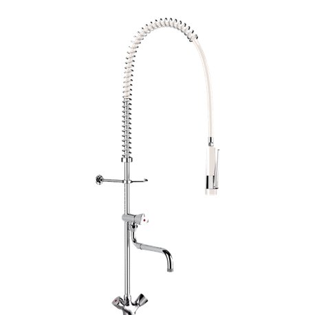 Combiné de prélavage monotrou avec mélangeur G6932 douchette antitartre à picots avec robinet de puisage