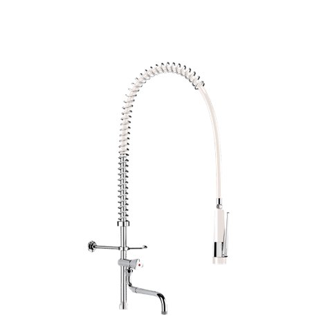 Combiné de prélavage 435422 douchette antitartre à picots avec colonne courte et bec tube
