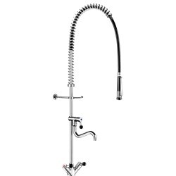 Combiné de prélavage monotrou avec mélangeur 5632 douchette à diffuseur antitartre avec robinet de puisage