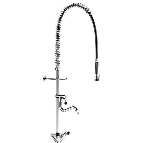 Combiné de prélavage monotrou avec mélangeur 5632 douchette à diffuseur antitartre avec robinet de puisage