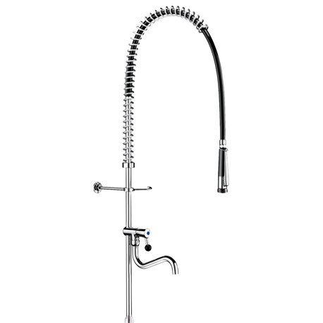Combiné de prélavage 433722 douchette à diffuseur antitartre avec colonne longue et bec tube