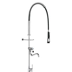 Combiné de prélavage monotrou avec mitigeur 5825 douchette antitartre à picots avec robinet de puisage