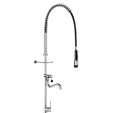 Combiné de prélavage monotrou avec mitigeur 5825 douchette antitartre à picots avec robinet de puisage