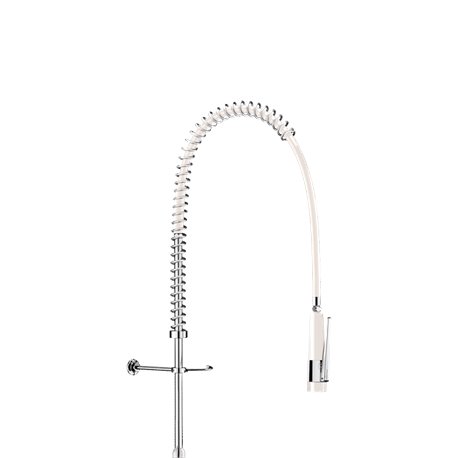 Combiné de prélavage 435420 douchette antitartre à picots avec colonne courte sans bec
