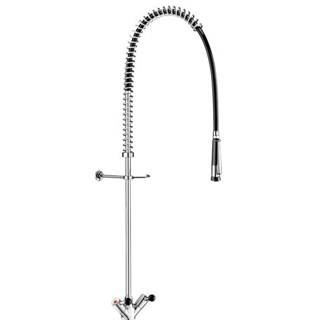 Combiné de prélavage monotrou avec mélangeur 5630 douchette à diffuseur antitartre sans robinet de puisage
