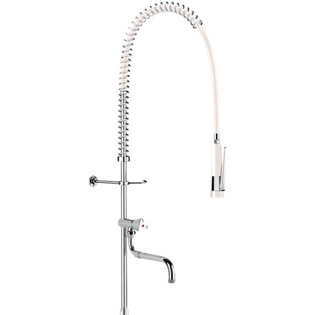 Combiné de prélavage 435220 douchette antitartre à picots avec colonne longue et bec tube