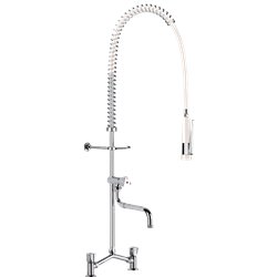 Combiné de prélavage 2 trous avec mélangeur G6832 douchette antitartre à picots avec robinet de puisage