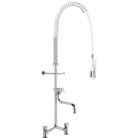 Combiné de prélavage 2 trous avec mélangeur G6832 douchette antitartre à picots avec robinet de puisage