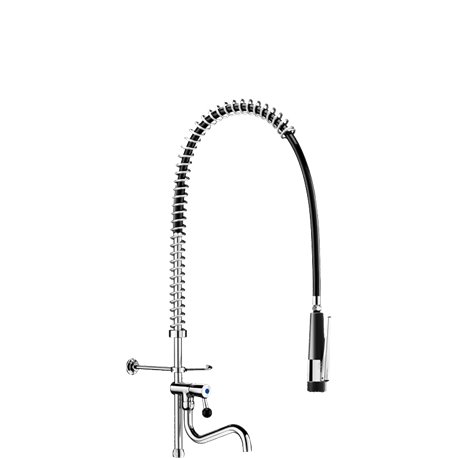 Combiné de prélavage 435622 douchette antitartre à picots avec colonne courte et bec tube