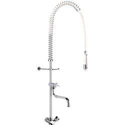 Combiné de prélavage monotrou avec mélangeur G6632 douchette à diffuseur antitartre avec robinet de puisage