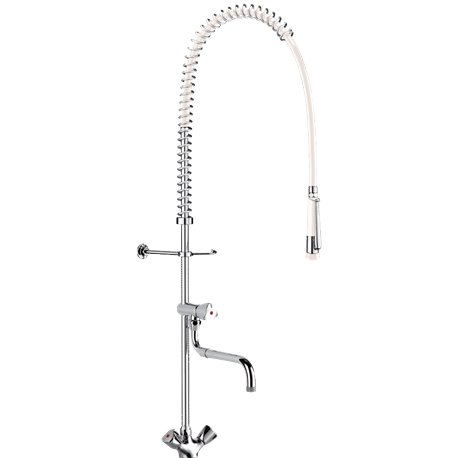 Combiné de prélavage monotrou avec mélangeur G6632 douchette à diffuseur antitartre avec robinet de puisage