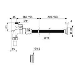 Tempoflux 761110 pour cloison 200 mm 