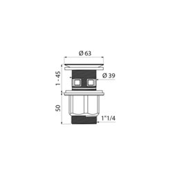 Bonde Hygiéna 611 M1"1/4 pour lavabo
