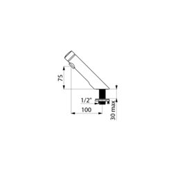 Robinet temporisé 740300 Temposoft 2 sur plage, fixation renforcée