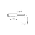 Mitigeur temporisé 794150 Tempomix 3 traversée de cloison L. 110 mm sans robinet d'arrêt
