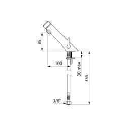 Mitigeur temporisé 742510 Temposoft Mix 2 sans robinet d'arrêt, manette standard