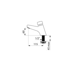 Robinet temporisé 702301 Tempostop 2 fixation renforcée