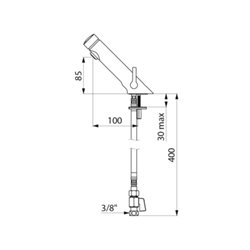 Mitigeur temporisé 742500 Temposoft Mix 2 avec robinets d'arrêt, manette standard