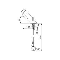 Mitigeur temporisé 742000 Temposoft Mix avec robinets d'arrêt, manette standard