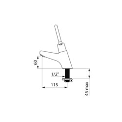 Robinet temporisé 702400 Tempostop 2 à levier