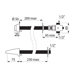 Robinet temporisé Tempostop 741943 TC et système AB 