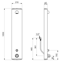 Securitherm 792310 pomme fixe , alim. Cachée