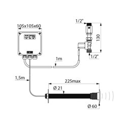 Tempomatic 428200 pour cloison  225 mm alim. Sur secteur