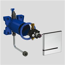 Bâti-support Tempofix 3 543000+430000 version secteur plaque Tempomatic 4 inox satiné, urinoir Ø 35 mm