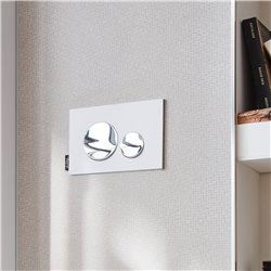 Hors collection E20859-CP-MWH 235x156 mm Blanc mat/Chromé brillant