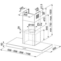 Hotte Format High 765015 90 cm Inox