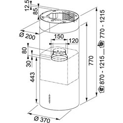 Hotte Tube Plus 721943 noir 