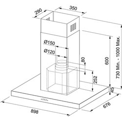 Hotte Format ilôt 433075 90 cm 