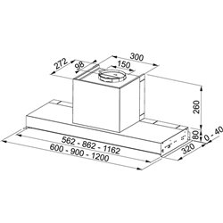 Groupe aspirant Style Plus 663168 90 cm 