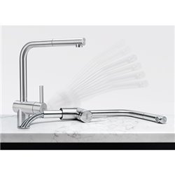 Atlas Néo solution fenêtre 444910 Mitigeur escamotable à douchette monojet extractible Inox