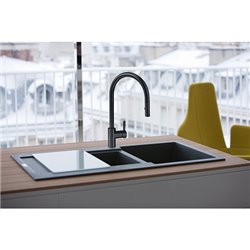 Eos Neo 820479 douchette double jet, inox noir