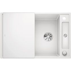 Evier Axia III 45 S Silgranit PuraDur 523187 Blanc Planche verre blanc
