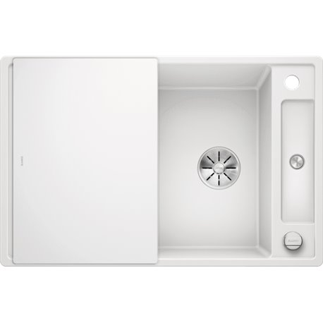 Evier Axia III 45 S Silgranit PuraDur 523187 Blanc Planche verre blanc