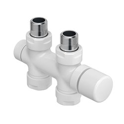 Pack robinetterie manuelle thermostatisable en H 991581 Kit O droit blanc