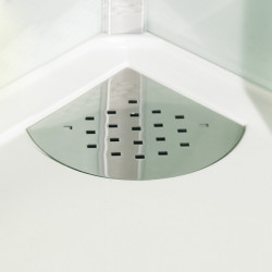 Cabine de douche Horizon C90 Perle noire Porte pivotante Hydro-Hammam 90x90 cm Receveur 12,5 cm